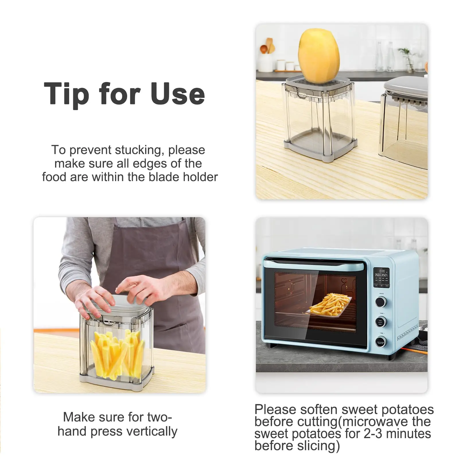 SwiftChop 4-in-1 vegetable cutter with blade inserts